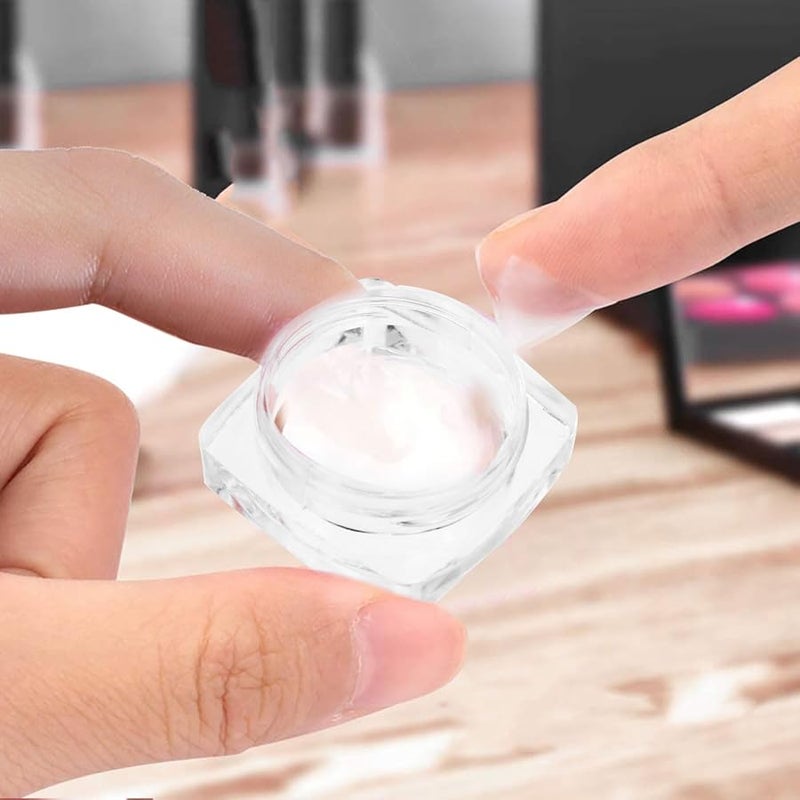 Beaupretty 24 قطعة 5 جرام جرار كريم تجميل مربعة حمراء وردية حاويات سفر قابلة لإعادة التعبئة - Image 2